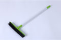Green rubber-bristle broom with adjustable handle