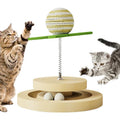 Ball-Track and Sisal Cat Toy in use