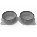 Grey Double Collapsible Travel Bowl