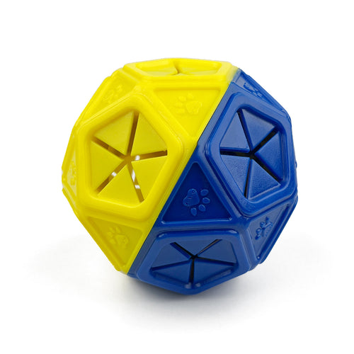 Blue & Yellow Rolling Treat Ball